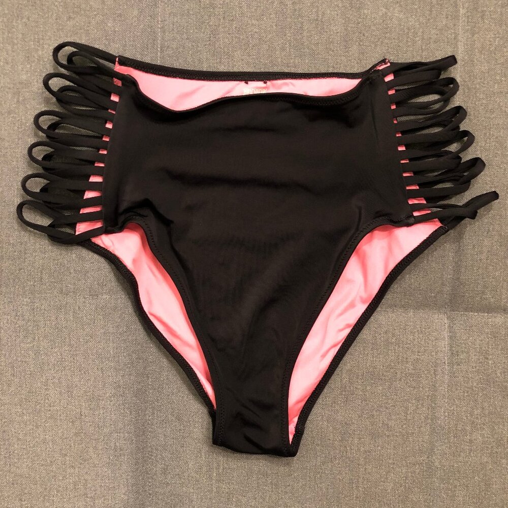PINK Women's High Rise Bikini Black Bottom - Size M - 170/72A